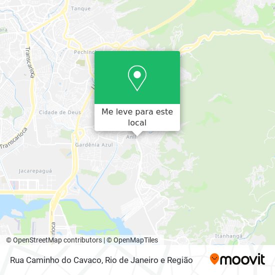 Rua Caminho do Cavaco mapa