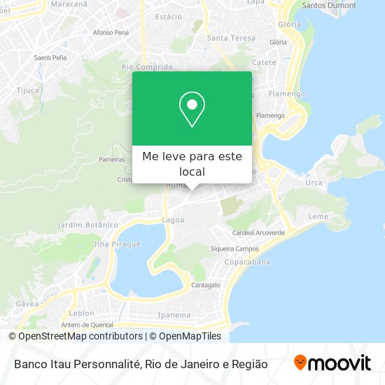 Banco Itau Personnalité mapa