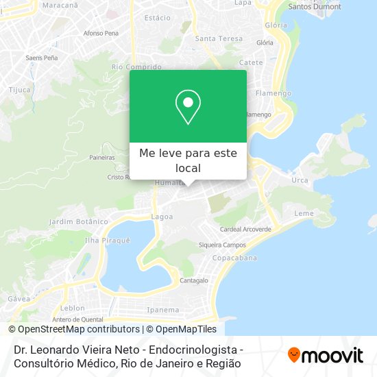Dr. Leonardo Vieira Neto - Endocrinologista - Consultório Médico mapa