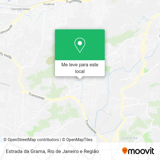 Estrada da Grama mapa