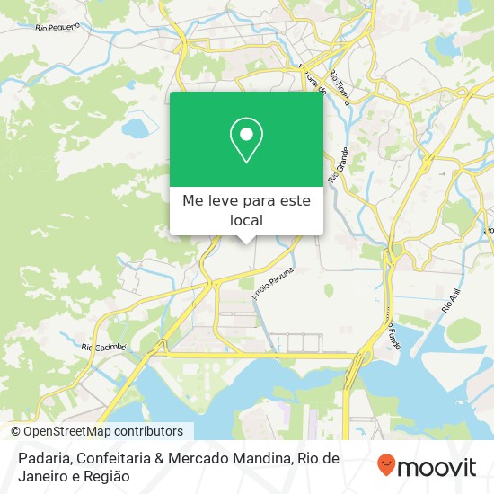 Padaria, Confeitaria & Mercado Mandina mapa
