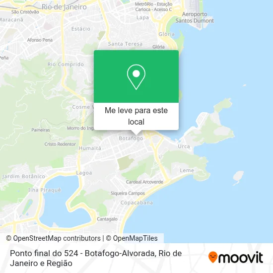 Ponto final do 524 - Botafogo-Alvorada mapa