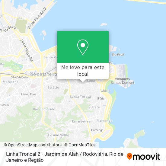 Linha Troncal 2 - Jardim de Alah / Rodoviária mapa