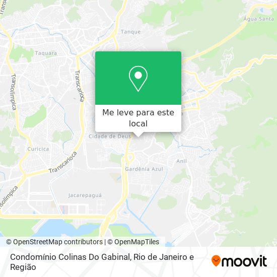 Condomínio Colinas Do Gabinal mapa