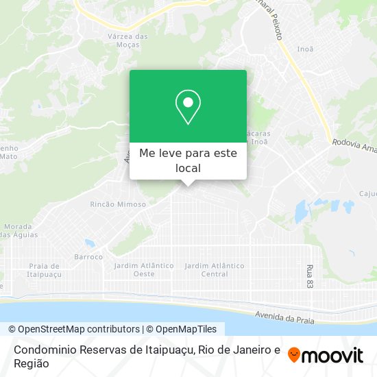 Condominio Reservas de Itaipuaçu mapa