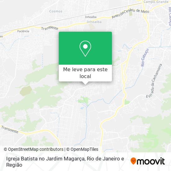 Igreja Batista no Jardim Magarça mapa