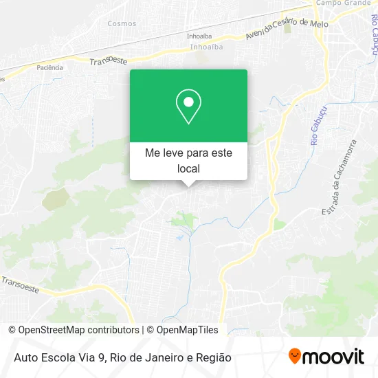 Auto Escola Via 9 mapa