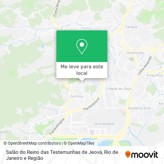 Salão do Reino das Testemunhas de Jeová mapa