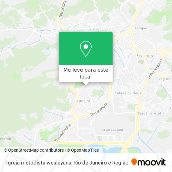 Igreja metodista wesleyana mapa