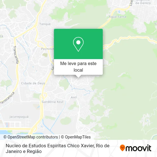 Nucleo de Estudos Espiritas Chico Xavier mapa
