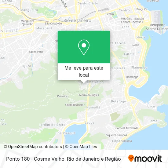 Ponto 180 - Cosme Velho mapa