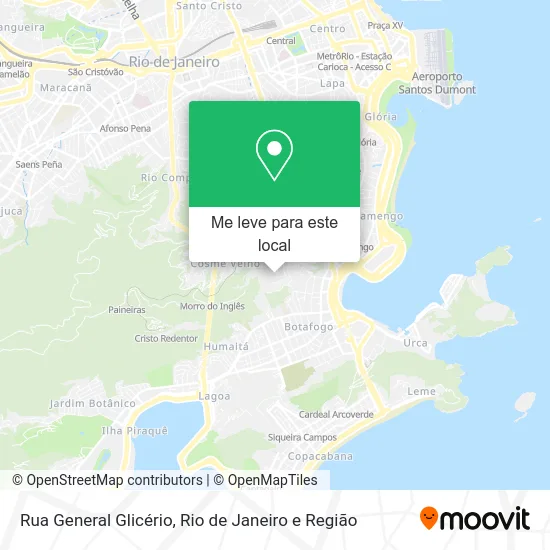 Rua General Glicério mapa
