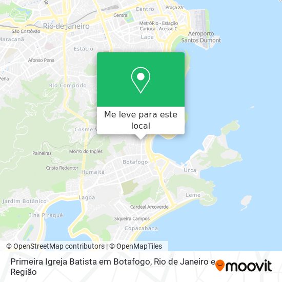 Primeira Igreja Batista em Botafogo mapa