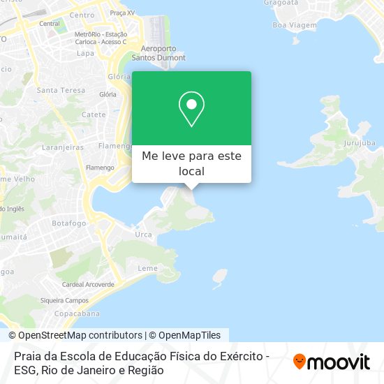 Praia da Escola de Educação Física do Exército - ESG mapa