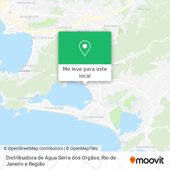 Distribuidora de Agua Serra dos Orgãos mapa