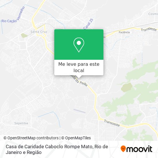 Casa de Caridade Caboclo Rompe Mato mapa