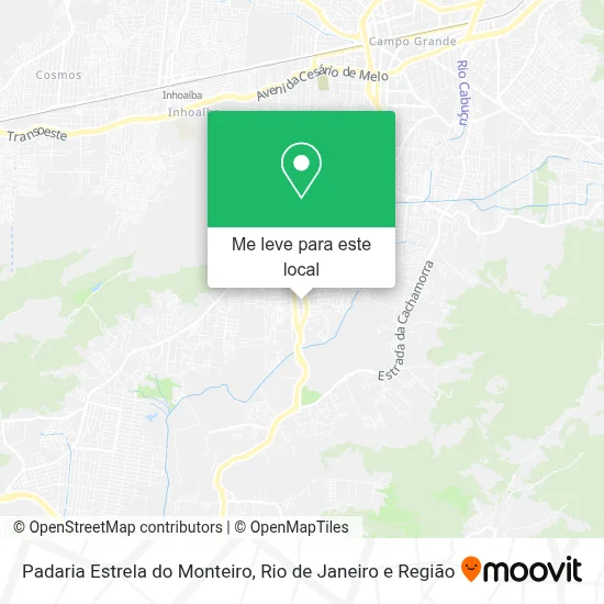 Padaria Estrela do Monteiro mapa