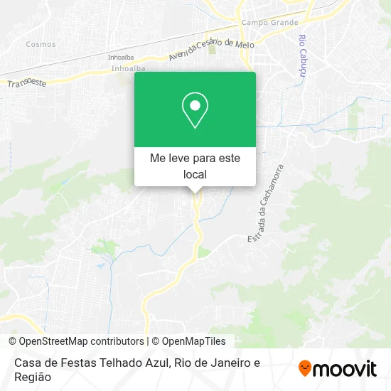 Casa de Festas Telhado Azul mapa