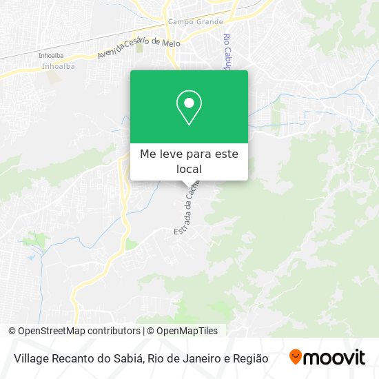 Village Recanto do Sabiá mapa