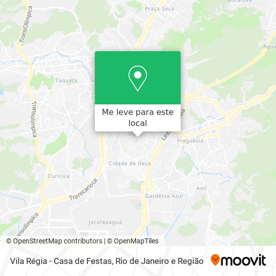 Vila Régia - Casa de Festas mapa