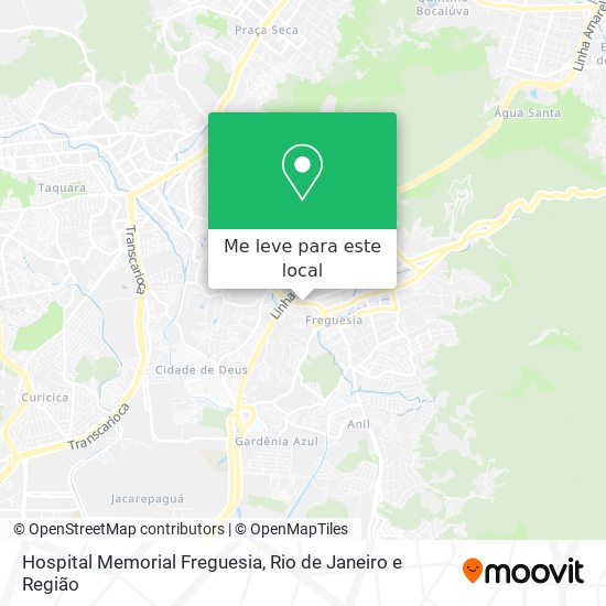 Hospital Memorial Freguesia mapa