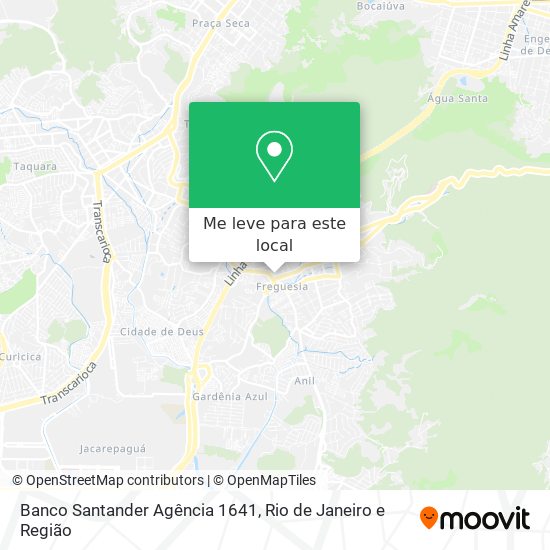 Banco Santander Agência 1641 mapa