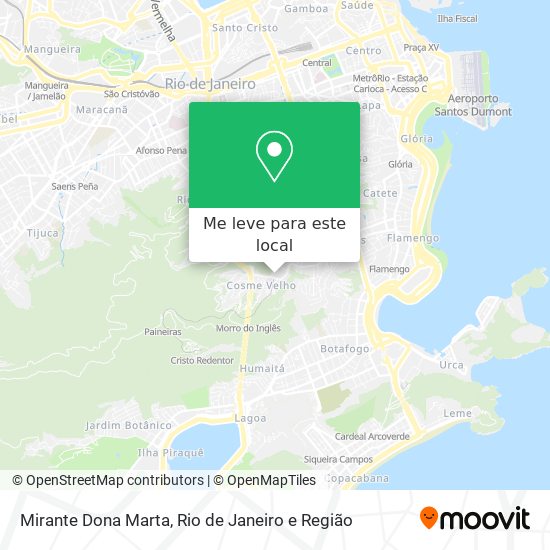 Mirante Dona Marta mapa