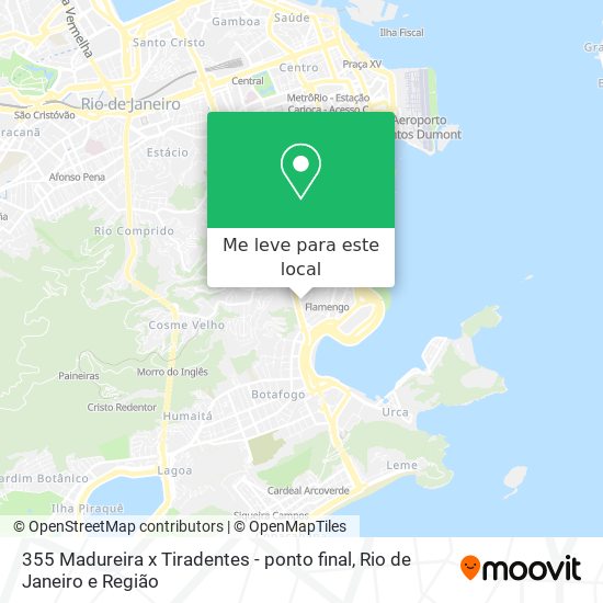 355 Madureira x Tiradentes - ponto final mapa