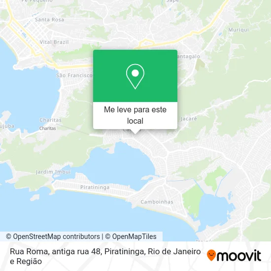 Rua Roma, antiga rua 48, Piratininga mapa