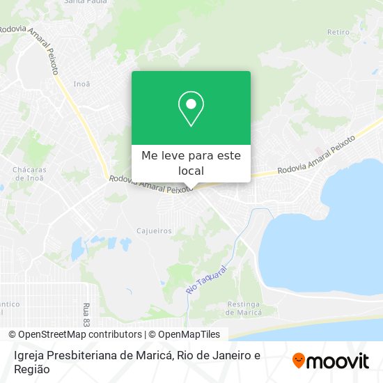 Igreja Presbiteriana de Maricá mapa