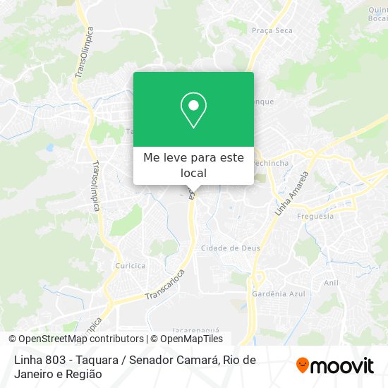 Linha 803 - Taquara / Senador Camará mapa