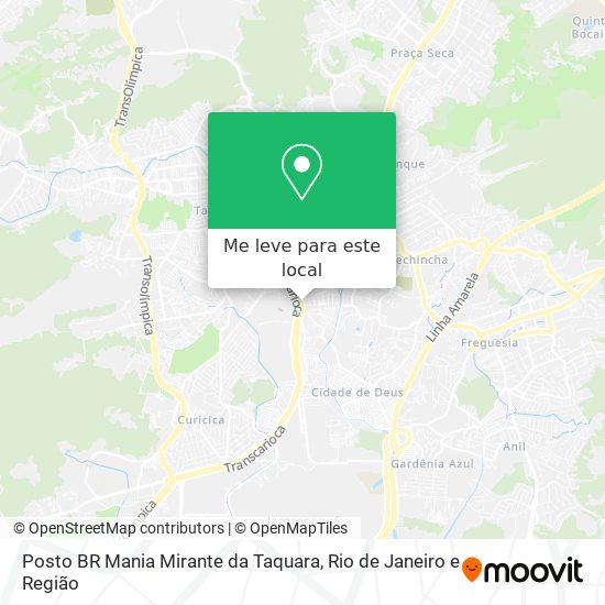 Posto BR Mania Mirante da Taquara mapa