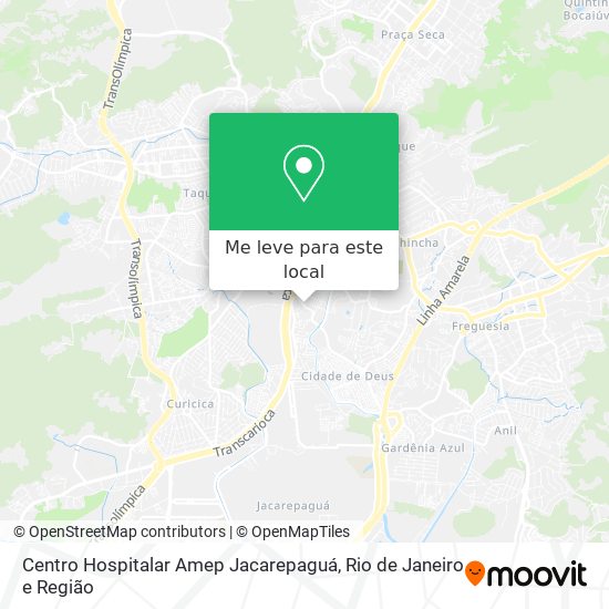 Centro Hospitalar Amep Jacarepaguá mapa