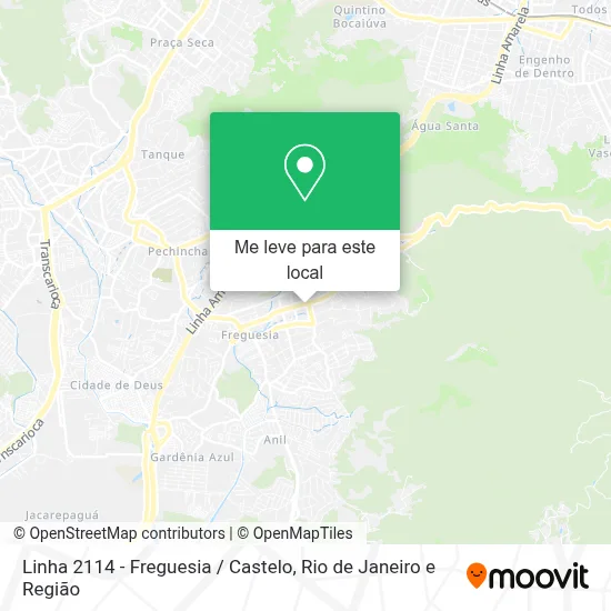 Linha 2114 - Freguesia / Castelo mapa