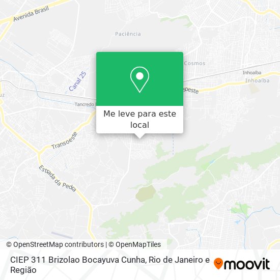 CIEP 311 Brizolao Bocayuva Cunha mapa