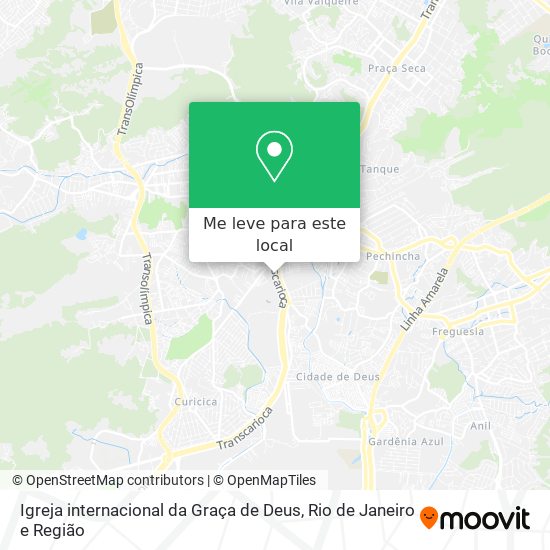 Igreja internacional da Graça de Deus mapa