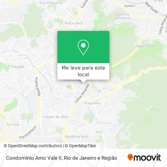 Como chegar até Condominio Amo Vale II em Freguesia (Jacarepaguá) de Ônibus  ou Metrô?