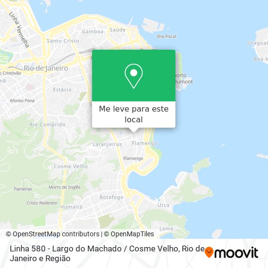 Linha 580 - Largo do Machado / Cosme Velho mapa