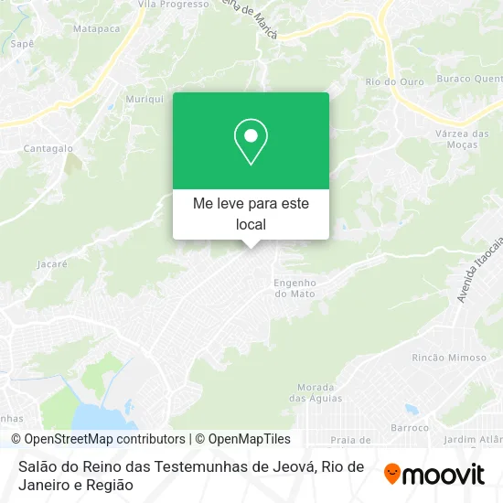 Salão do Reino das Testemunhas de Jeová mapa