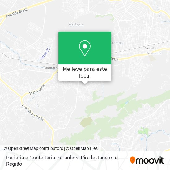 Padaria e Confeitaria Paranhos mapa