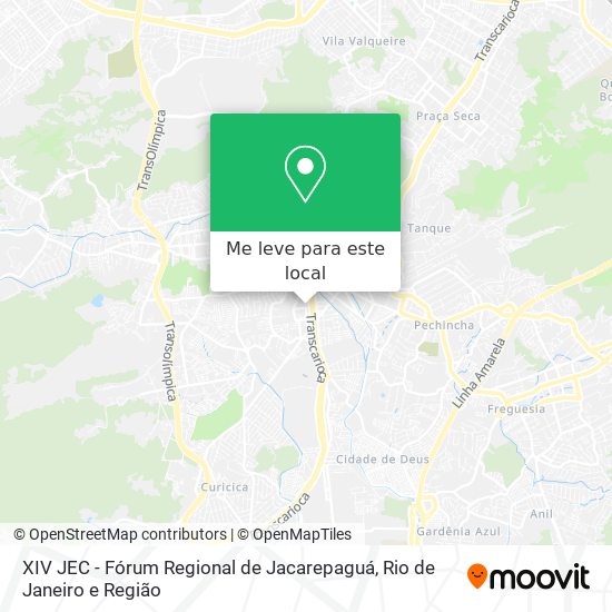 XIV JEC - Fórum Regional de Jacarepaguá mapa