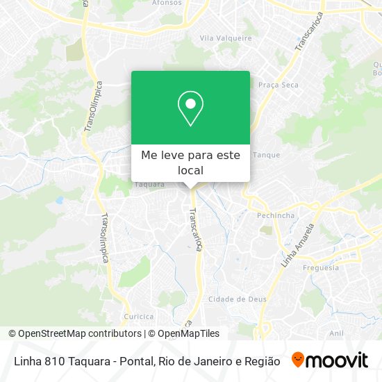 Linha 810 Taquara - Pontal mapa