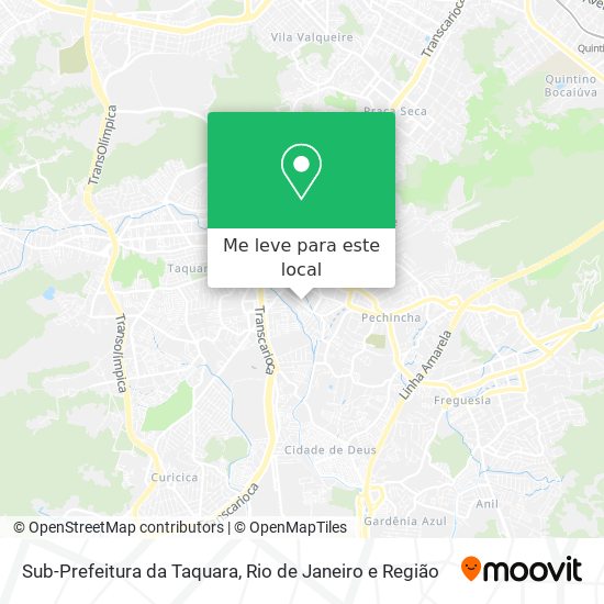 Sub-Prefeitura da Taquara mapa