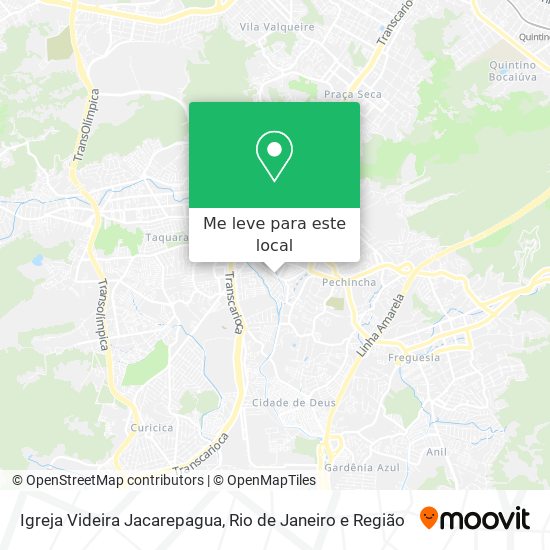 Igreja Videira Jacarepagua mapa