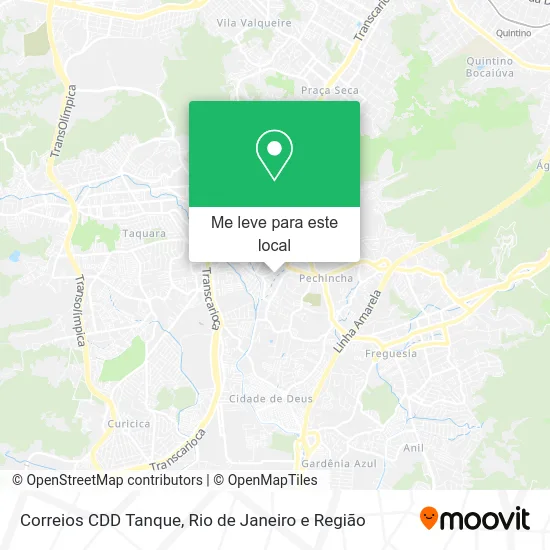 Correios CDD Tanque mapa