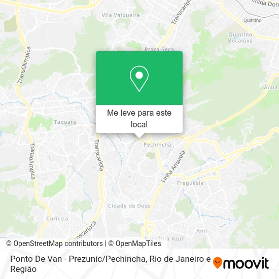 Ponto De Van - Prezunic / Pechincha mapa
