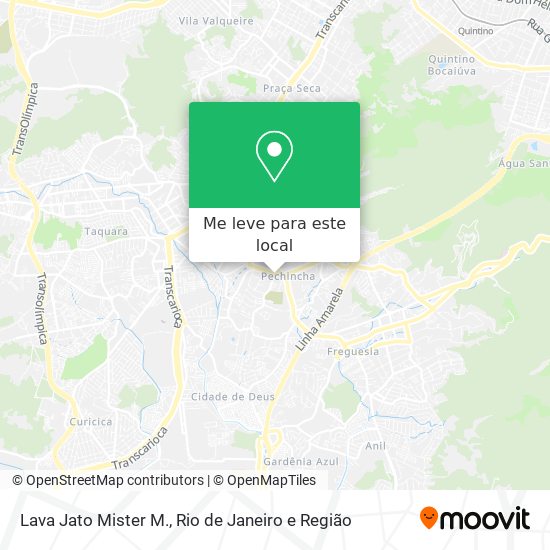 Lava Jato Mister M. mapa