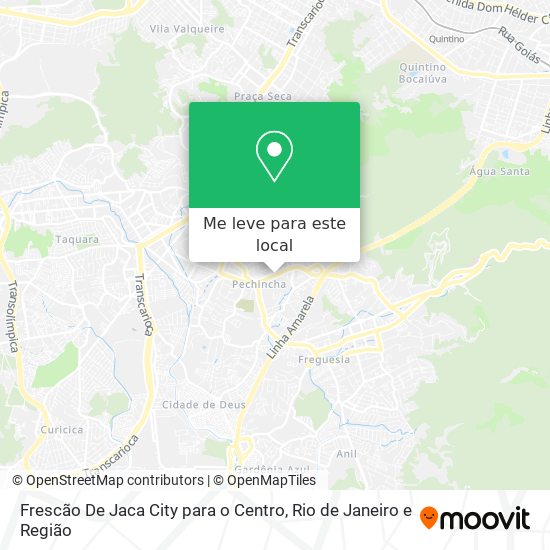 Frescão De Jaca City para o Centro mapa