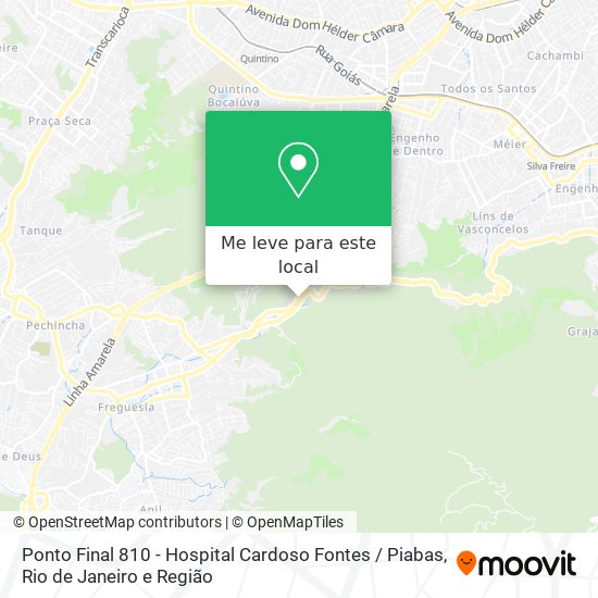 Ponto Final 810 - Hospital Cardoso Fontes / Piabas mapa