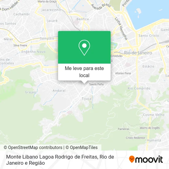 Monte Libano Lagoa Rodrigo de Freitas mapa